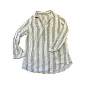 Lara Women’s Patterned Striped Tunic Top – Gray‎ – Size Large